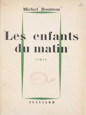 cover image of Les enfants du matin